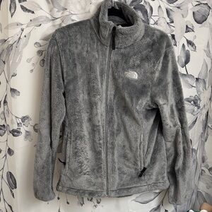 The North Face Gray Plush Fleece Teddy Jacket